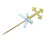 24 cake toppers glitzer mit blauer schleife 2