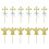 24 cake toppers glitzer mit blauer schleife 11