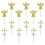 24 cake toppers glitzer mit blauer schleife 7