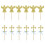 24 cake toppers glitzer mit blauer schleife 8