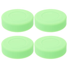 4St Groene PVC Hockey Pucks Voor Training En Wedstrijden