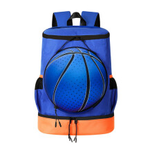 Basketball Backpack Sport Gym Bag With Shoe Compartment, Backpack For Hiking And Street, Color Blue/Orange, Size L Adults