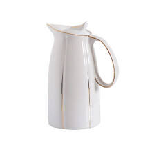 Large-capacity Ceramic Pitcher With Handle, High-Temperature Resistant, Suitable For Tea, Milk, Wine, And Cold Water