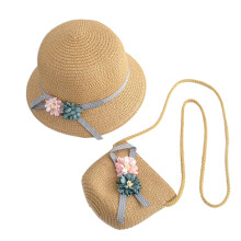 1 set strandset mit strohhut für kleine (khaki)