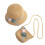 1 set strandset mit strohhut für kleine (khaki) 1