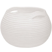 White Cotton Rope Storage Box For Kids Bedroom Natural Style Gift Basket Kids Organizer