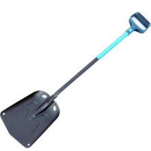 Outdoor Snow Shovel Foldable With Extendable Aluminum Handle Retractable Emergency Ice Removal For Car Camping Blue