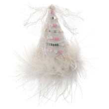 birthday cone hat hair clip with glitter for girls party