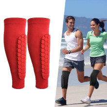 Shinbang Protector 2.0 Shin Guards Red L Honeycomb Compression Ski Shin Pads