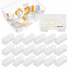 50 pcs sneeze guard holders for sign stands name tag display clips
