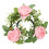 artificial rose candle ring wreath for wedding table party 3
