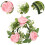 artificial rose candle ring wreath for wedding table party 4