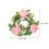 artificial rose candle ring wreath for wedding table party 2
