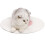 knitted cat sleeping mat with scratching pad, pink and white 10