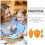 3pcs kids radish shaped tableware bowl spoon orange 9