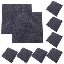 10pcs Dark Grey Self Adhesive Floor Tile Stickers Easy Install