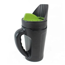 Manual Handheld Lawn & Driveway Spreader | Adjustable Salt Rapeseed Dispenser, Ergonomic Grip, Plastic, Black/Green