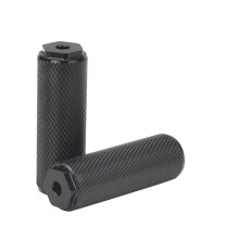 1 paar aluminium fietspedalen met cilinderas, stuntpeg en schroeven - zwart