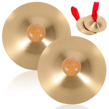 2Paren Paar Koperen Handcymbalen Voor Dansfeest Beginners Gouden Set