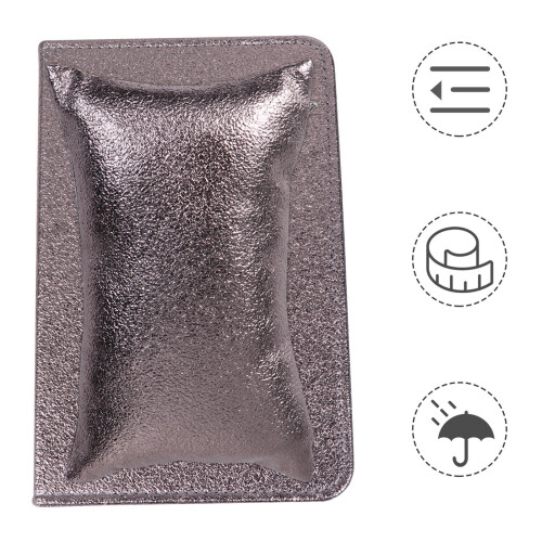 2pcs pu foldable hand rest for manicure salon (silver) 1
