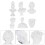 6pcs ancient mythology character statue refrigerator magnets 4