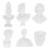6pcs ancient mythology character statue refrigerator magnets 3