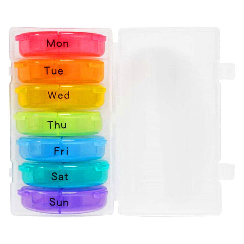 Aboofan 1 Set Weekly Pills Box Portable Plastic Medicine Container For Outdoor