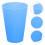 6Stk Matte Plastikbecher Robust Trinkbecher 3