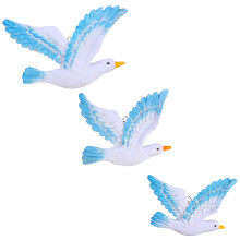 3Pcs Simulation Seagull Resin Wall Decoration For Home