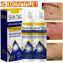 2X Skin Tag Cryo Recovery Spray - Salicylic Wart Remover , Easy One-Handed Use