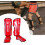 Premium Shin Guards for Training, Red, Size M 3
