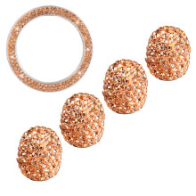 Wheel Dust Caps Car Valve Stem Cap Golden 5pcs/Set