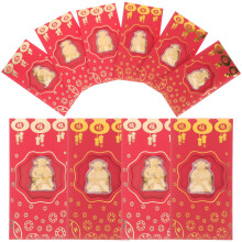 10 rote chinesische traditionelle umschläge mit reichtumsgott