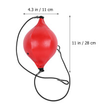 red boxing ball for punching agility training with pull cord