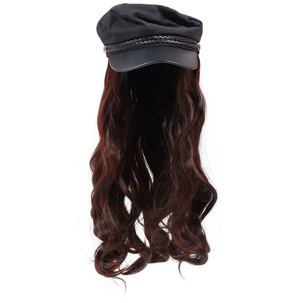 Aboofan Unisex Synthetic Curly Wavy Wig Hat For Women