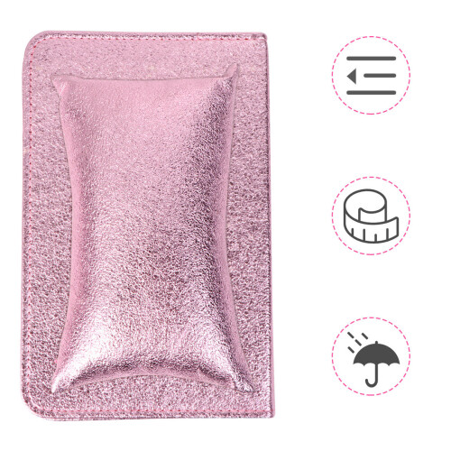 2pcs pu foldable hand rest pad for manicure purple 1
