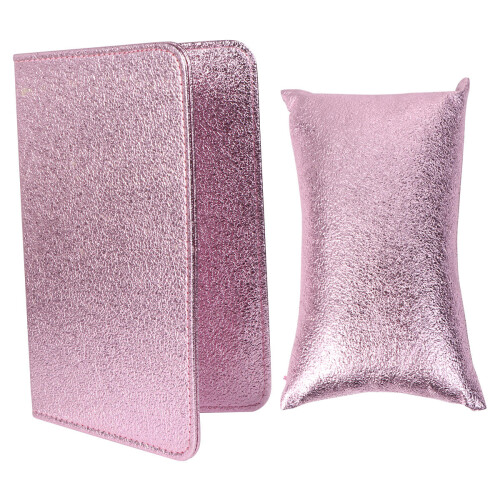 2pcs pu foldable hand rest pad for manicure purple