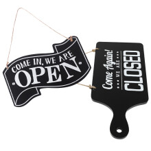 2St Elegant Zwart Open Gesloten Pendelbord Voor Etalages