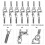 20Pièces Fermoirs Bijoux Acier Inoxydable Argent Lobster Clasp Robuste 10