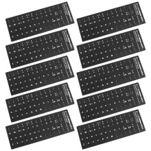 10 toetsenbordstickers zwart met letters, toetsenbord skin