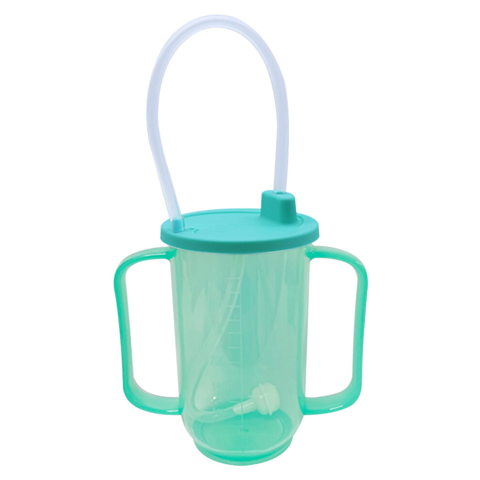 Adult Sippy Cups 350ml Capacity, Spill-Proof, PP Material, With Handle, Long Straw Beaker For Elderly And Disabled