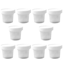 10pcs 100ml plastic ice cream cups with lid white