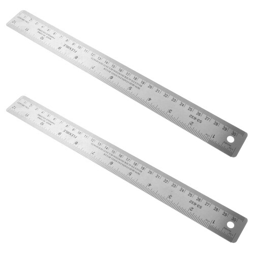 2pcs cork backing rulers for engineering and office use