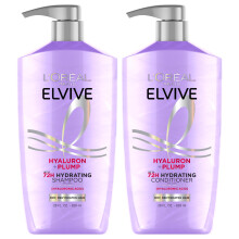 L'Oreal Paris ELVIVE HYALURON PLUMP SHAMPOO OCH BEDOGER SET FÖR DEHYDRATERAD TORT HÅR MED HYALURONSIK SIDA CARE COMPLEX 1 KIT (2 PRODUKTER)