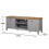 Timber Art Design UK Eaton TV Unit Stand 2 Doors + Shelf Grey & Oak 3