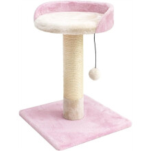 Cat Climbing Frame Indoor Cat Tree 36x36x50cm Pink With Scratch Platform And Scratch Post