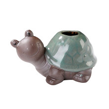 1Pc Green Ceramic Vase Retro Style Household Hydroponic Small Vase
