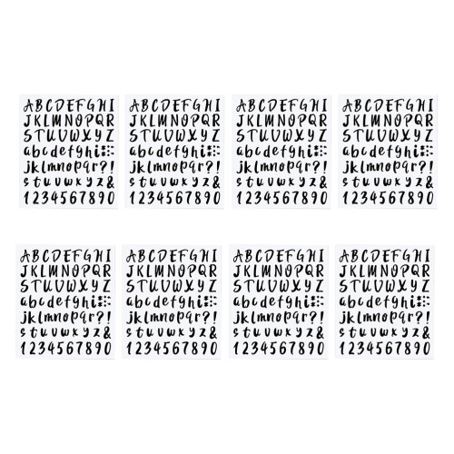 8 alphabet diy aufkleber