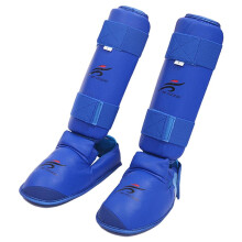 MMA Shin Guards Leg Instep Protector Muay Thai Training Gear Blue Size M