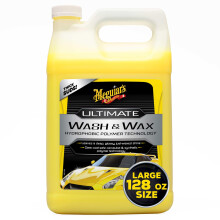 Le nettoyant et cire pour voiture Meguiar's Ultimate Wash and Wax nettoie et fait briller en une seule    tape. Lavez, faites briller et prot   gez a